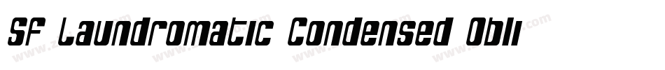 SF Laundromatic Condensed Oblique字体转换